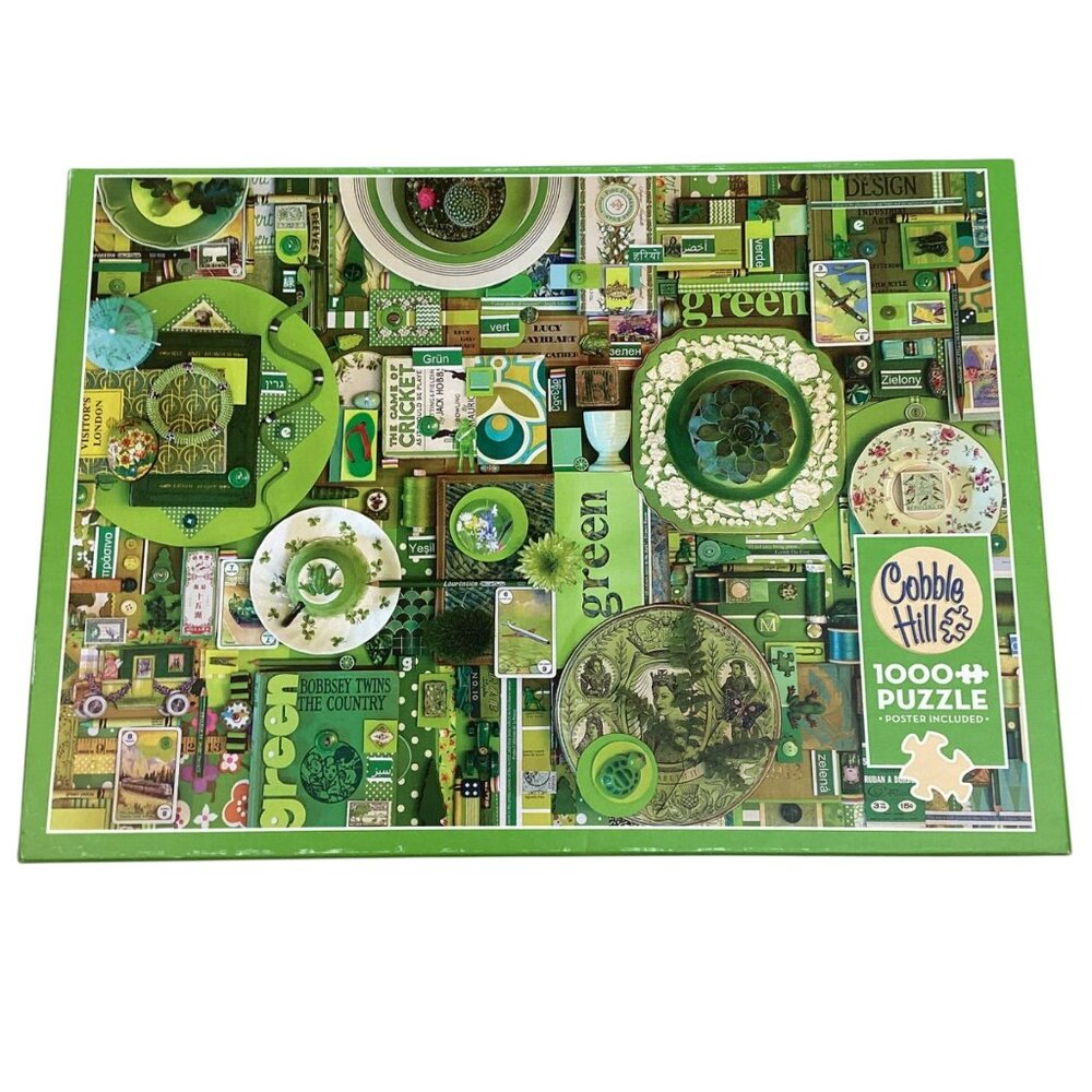 Cobble Hill Green Rainbow Project Collage 1000 Piece Jigsaw Puzzle